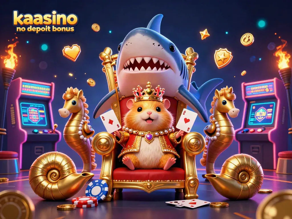Engage with the kaasino no deposit bonus as a tiny golden hamster king reigns over a 3D casino realm.