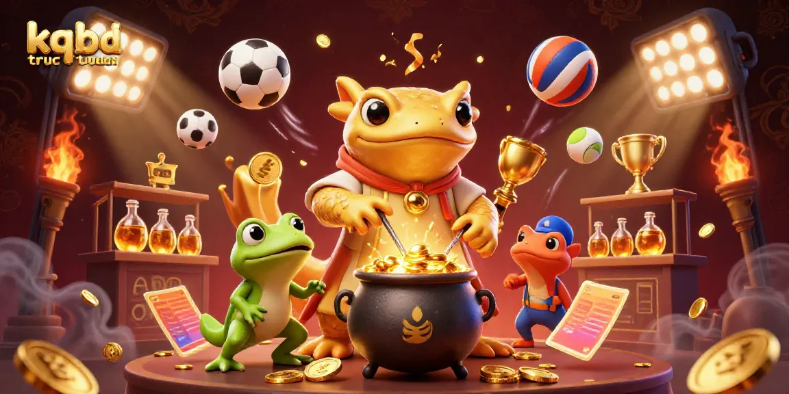 Engage with kqbd tructuyen as the salamander alchemist turns metals into gold coins in a dynamic sports scene.