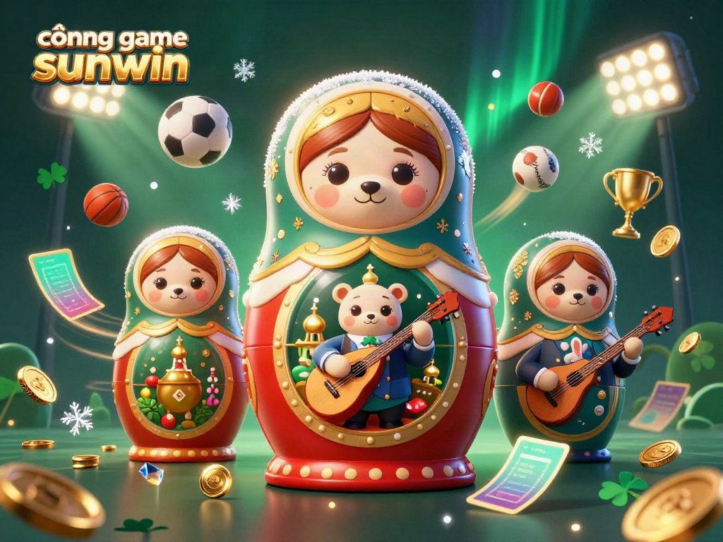 Engage with cổng game sunwin through dynamic casino features and festive elements in a vibrant 3D scene.