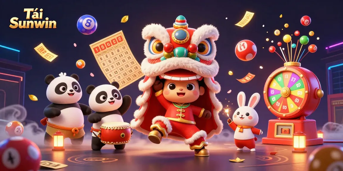 Tải Sunwin to dive into vibrant online gaming excitement and thrilling lottery action with dynamic characters.