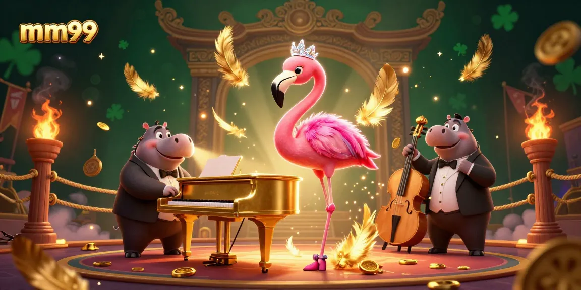 Experience thrilling gameplay at mm99, featuring a vibrant casino scene with lively characters and rich game elements.
